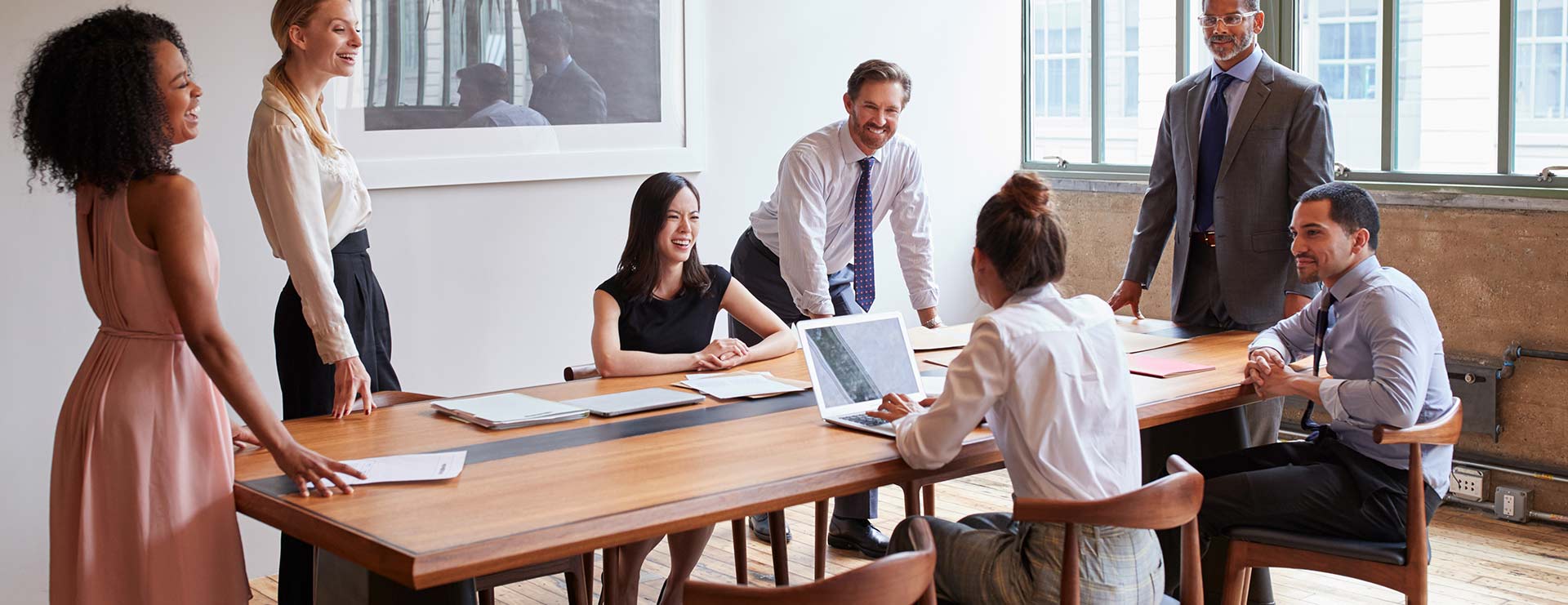 Marketing professionals at a round table